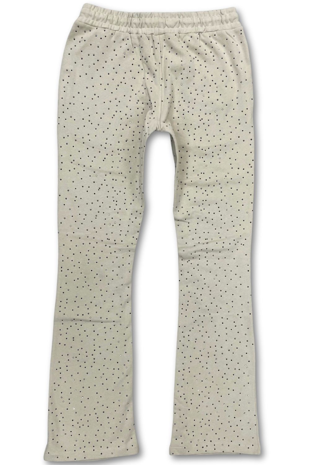 Kindred Rhinestone Stacked Sweatpants - Beige