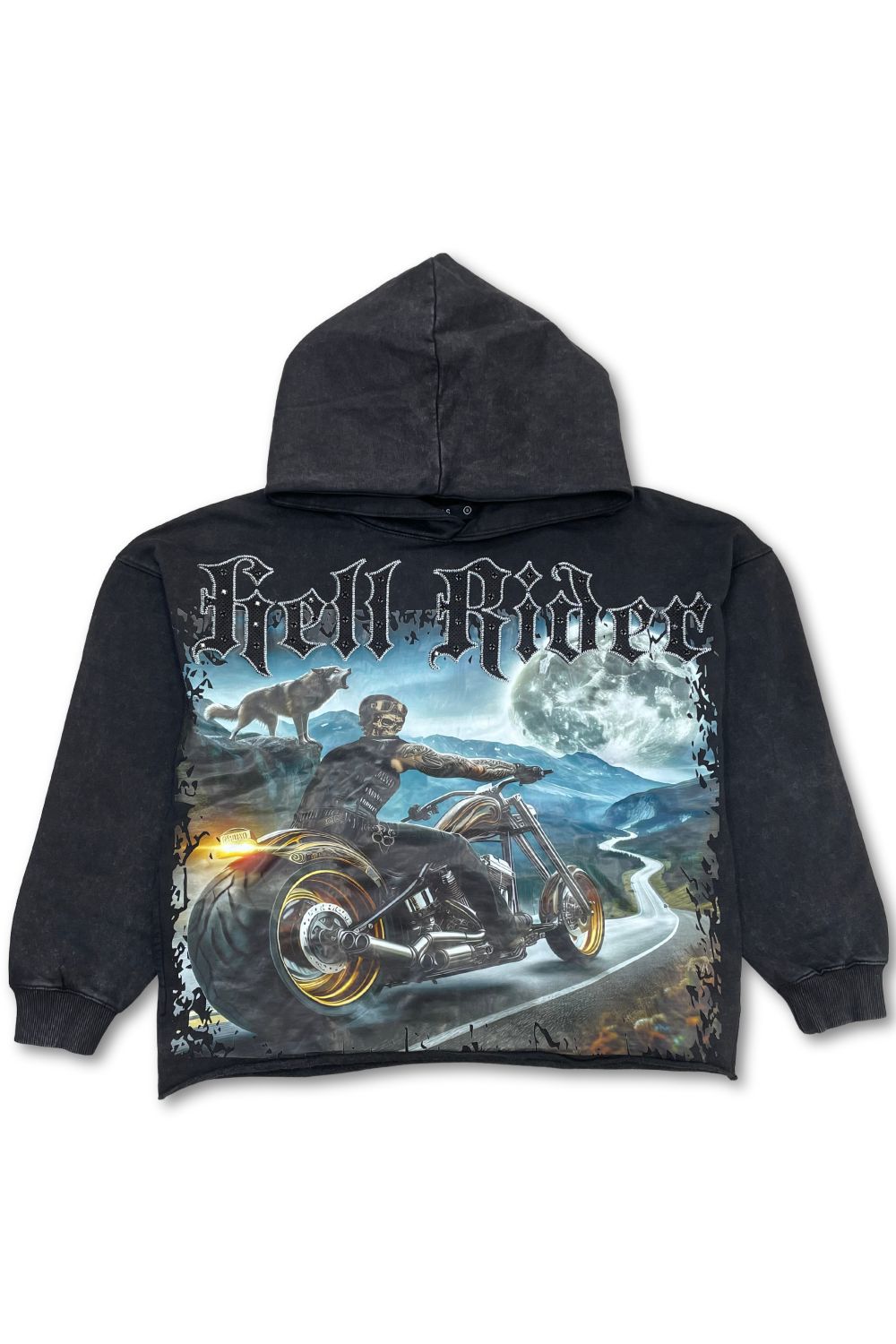 Focus Ride Or Die Cropped Hoodie - Black