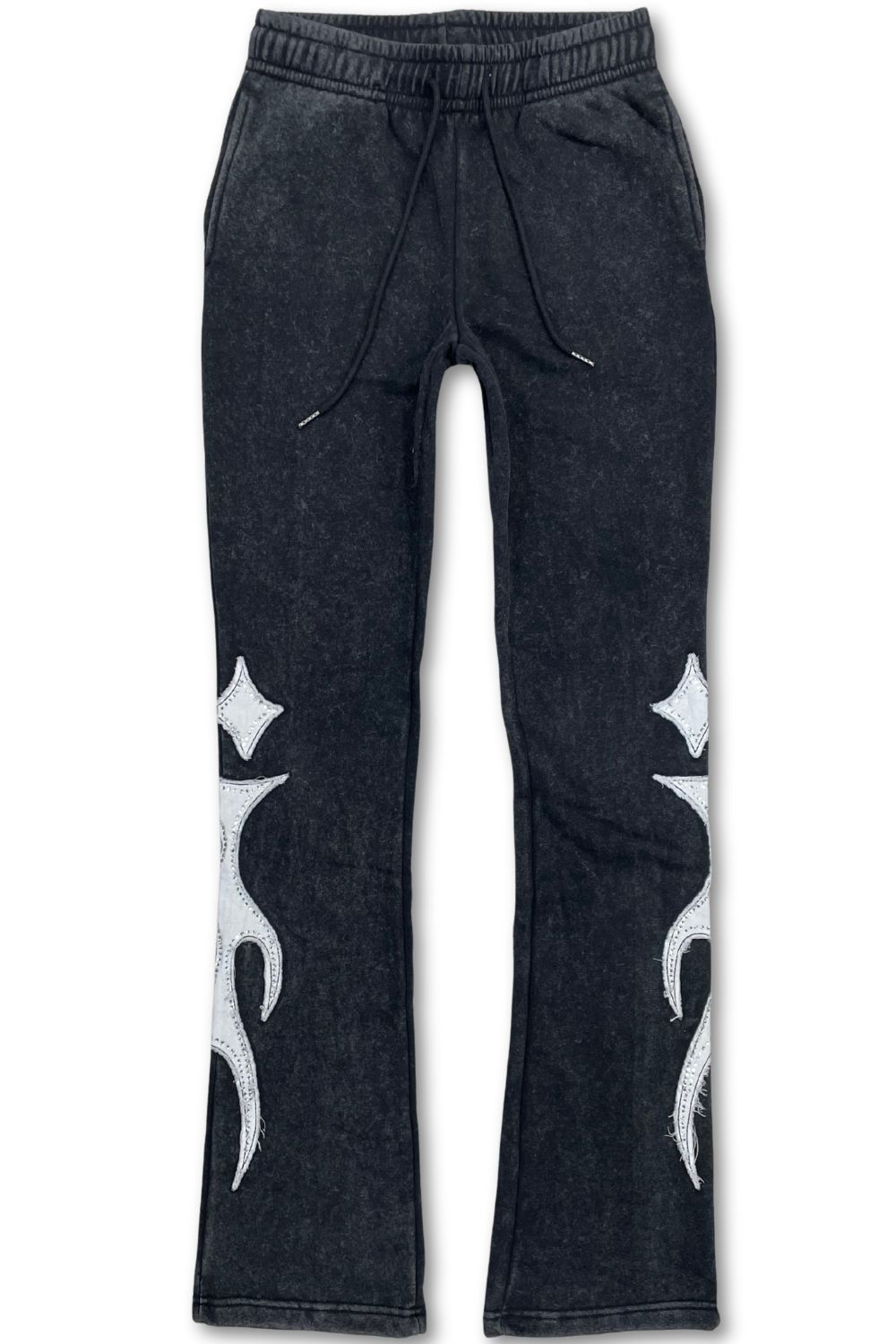 Women’s Red Fox Faith Rhinestone Stacked Sweatsuit - Black