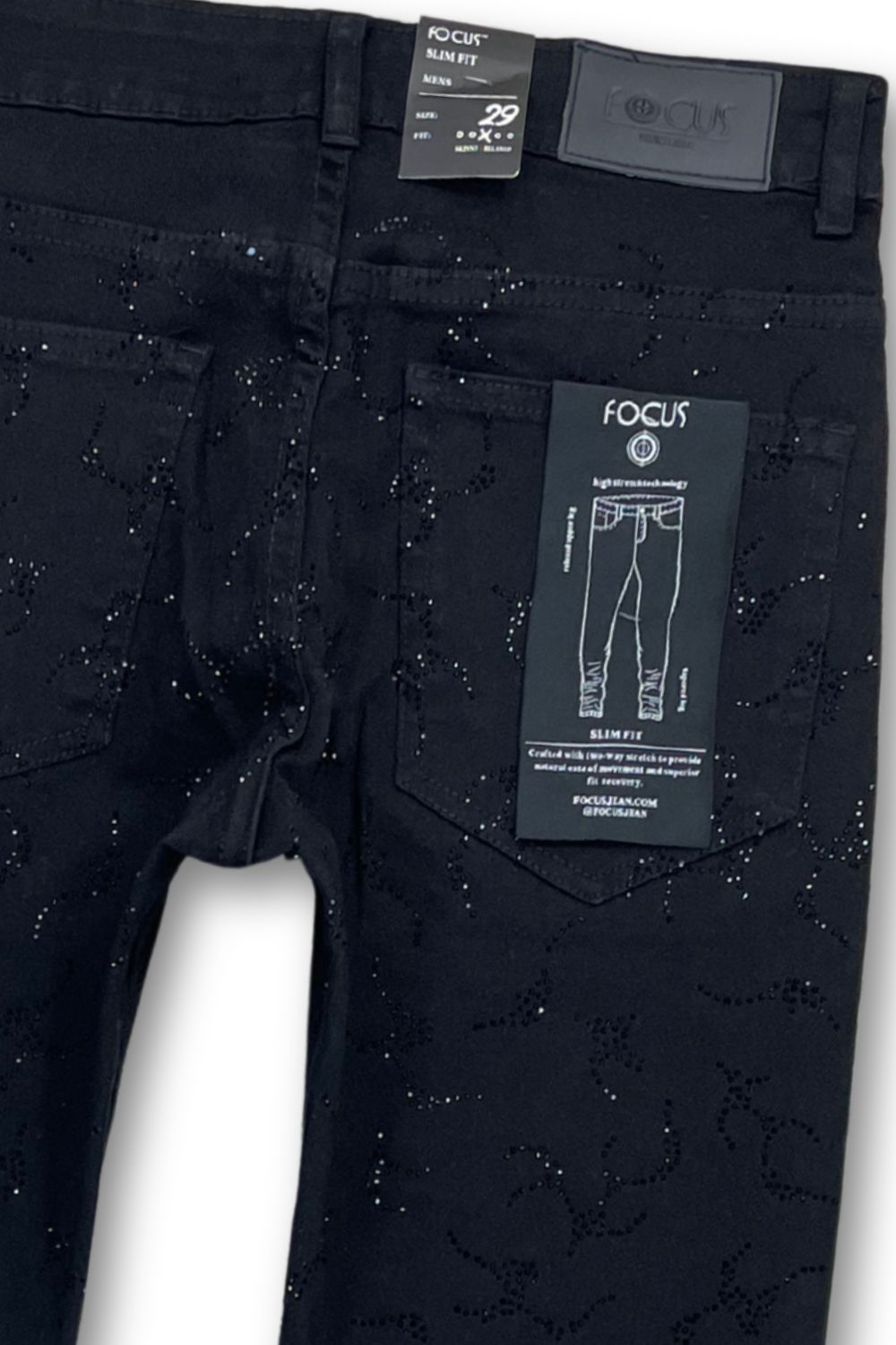 Focus Rhinestone Skinny Fit Jeans 