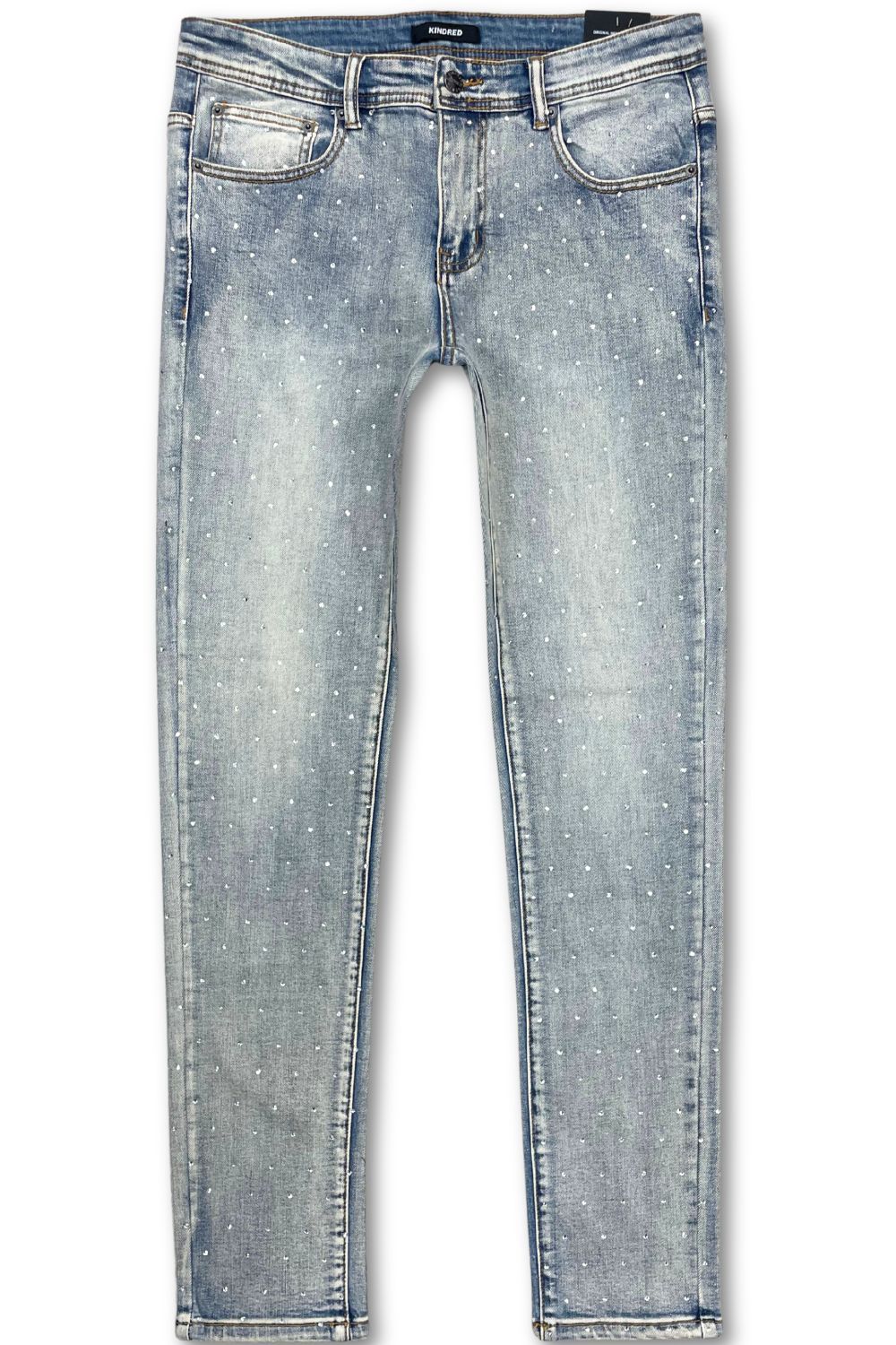 Kindred Rhinestone Premium Skinny Jeans - Blue