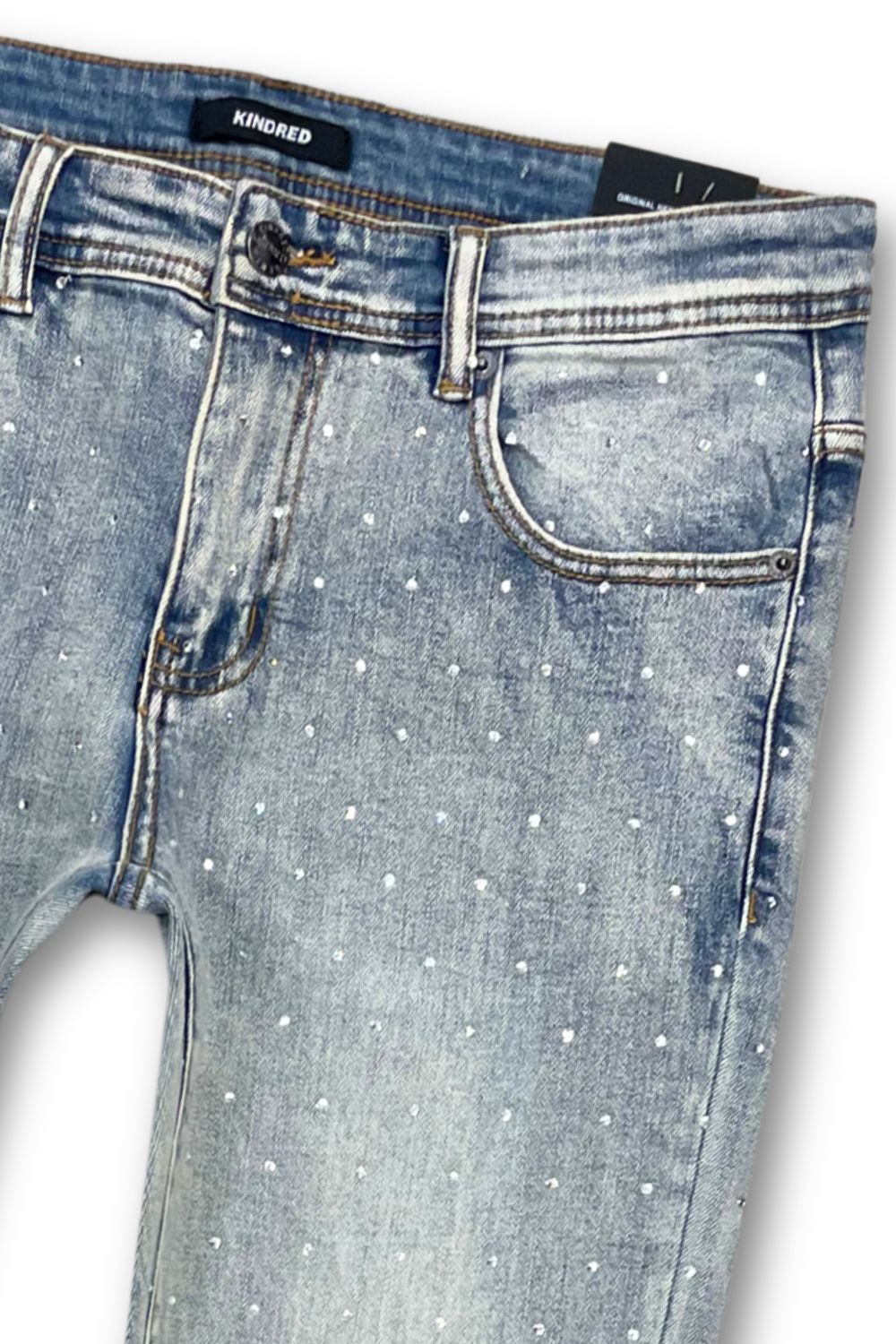 Kindred Rhinestone Premium Skinny Jeans - Blue