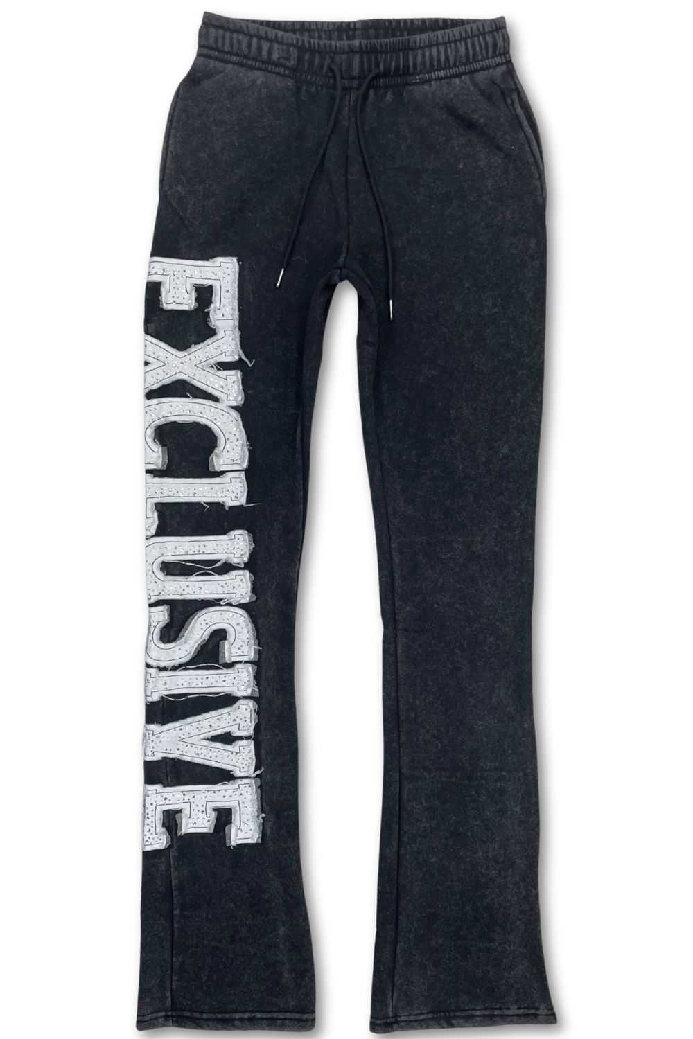 Women’s Red Fox Exclusive Rhinestone Stacked Sweatsuit - Black