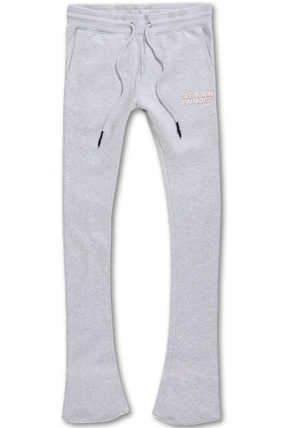 See You In Paradise Stacked Sweatpants - Heather Grey