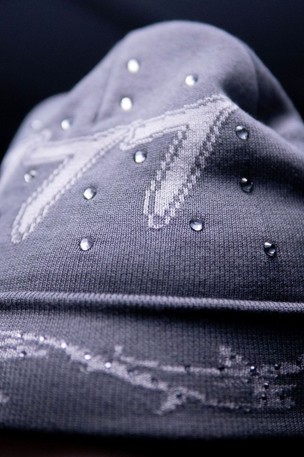 Hudson 777 Diamond Beanie - Charcoal