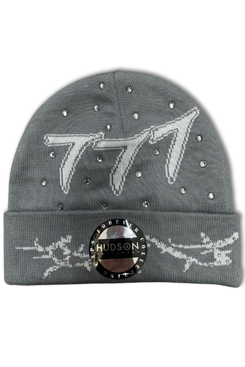 Hudson 777 Diamond Beanie - Charcoal