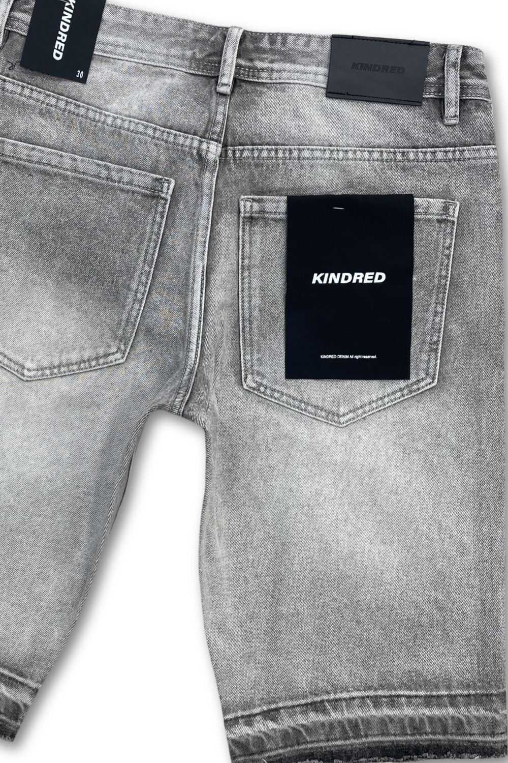 Kindred Rhinestone Jean Shorts - Grey