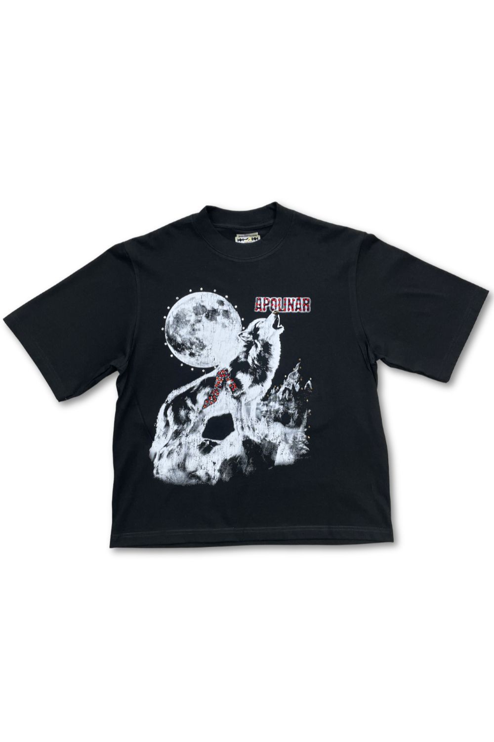 Apolinar Wolf Boxy Oversized T - Shirt
