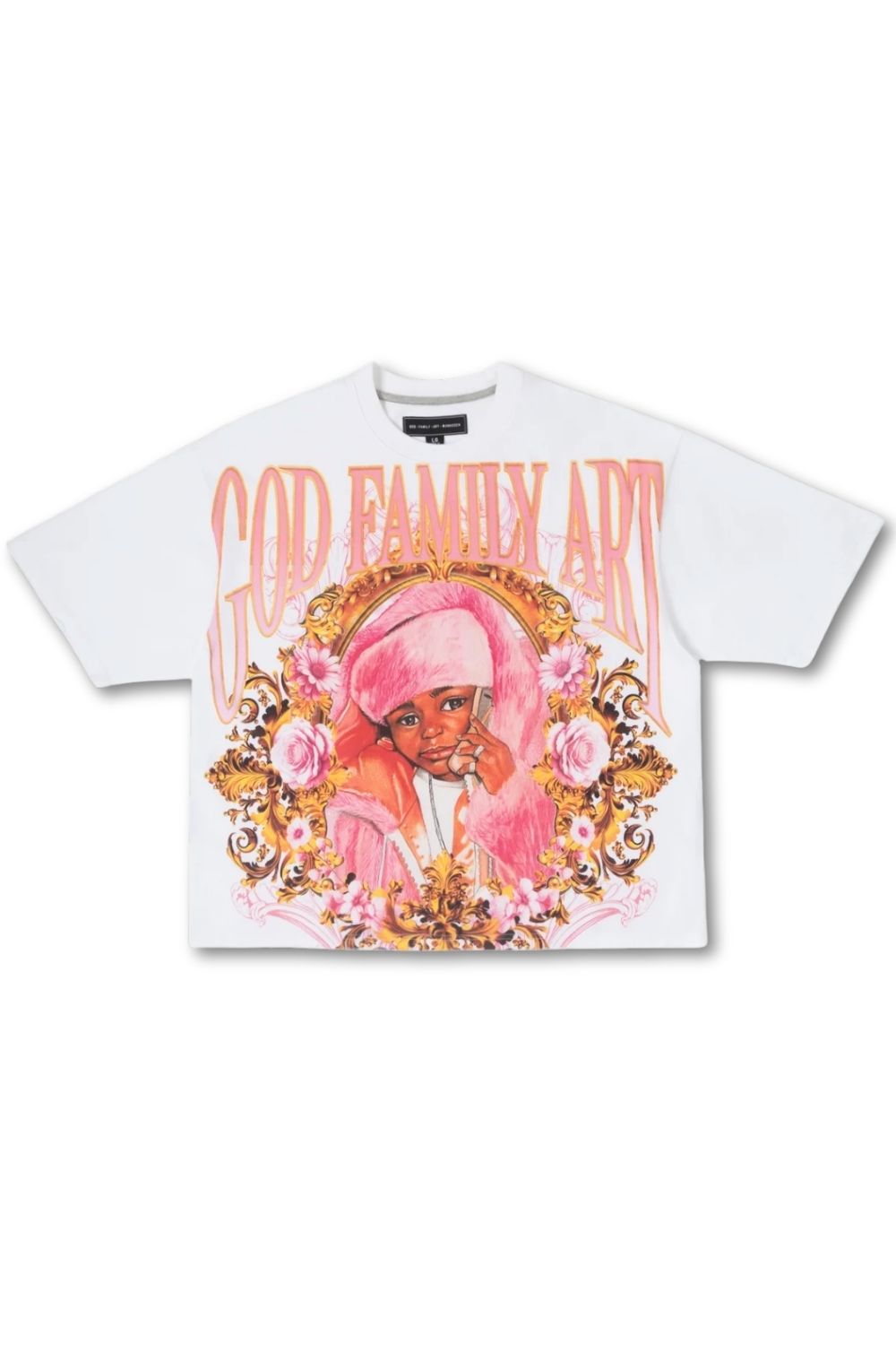 GFA Pink Fur Knit Boxy Fit T-Shirt