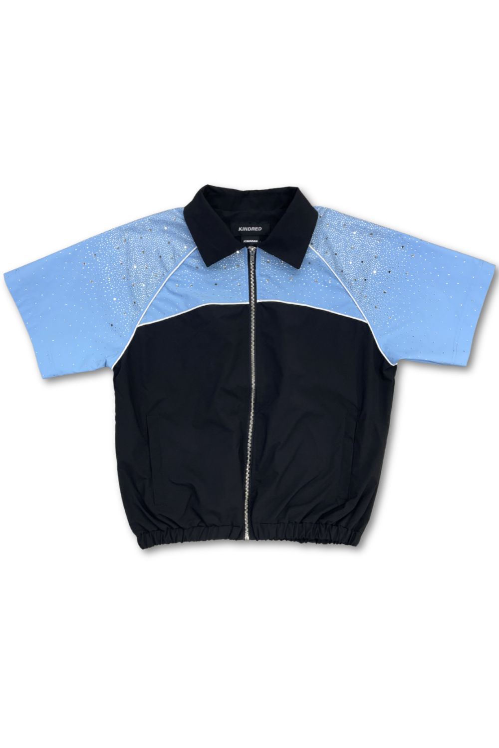 Kindred Rhinestone Nylon Zip Up - University Blue