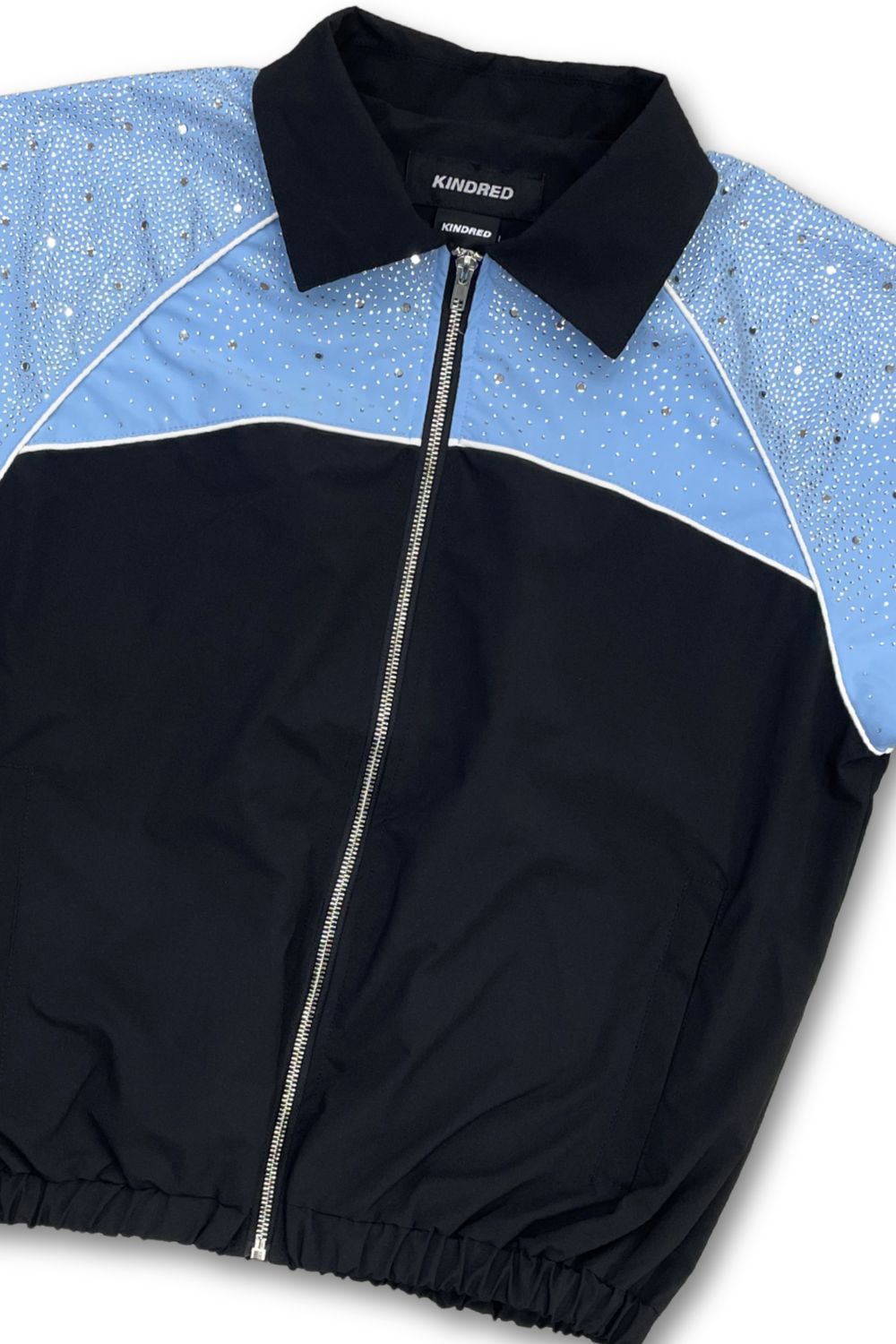 Kindred Rhinestone Nylon Zip Up - University Blue