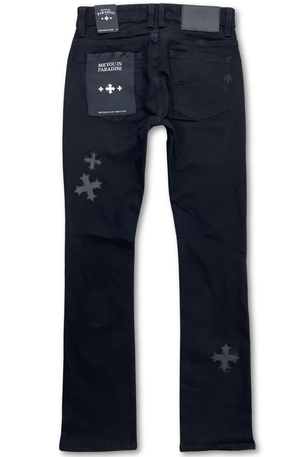 See You In Paradise Skinny Stacked Jeans - Jet Black