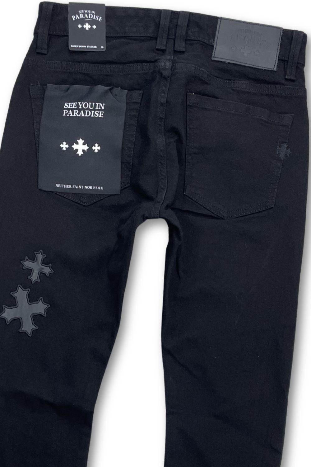 See You In Paradise Skinny Stacked Jeans - Jet Black