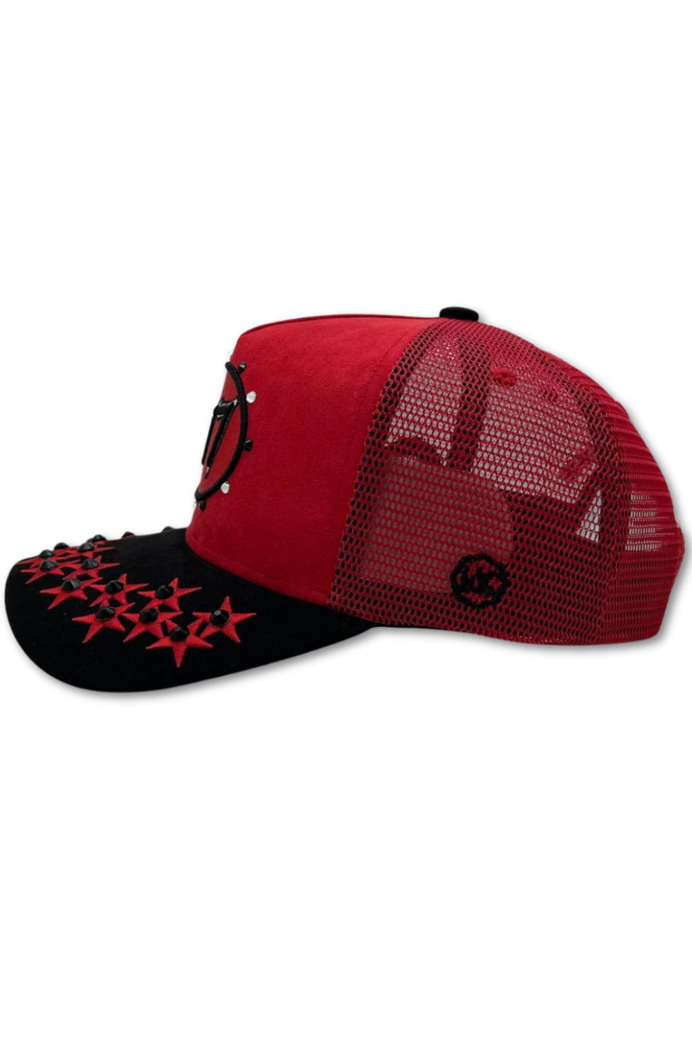 Hudson 777 Rhinestone Trucker Hat - Red