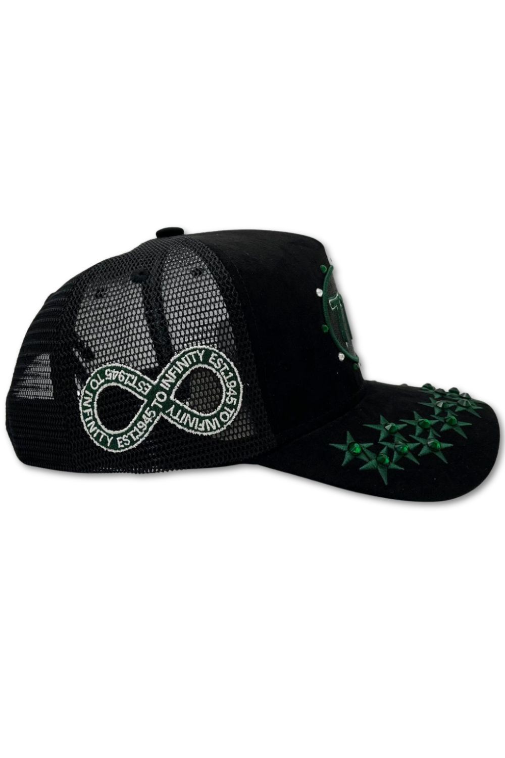 Hudson 777 Rhinestone Trucker Hat - Green