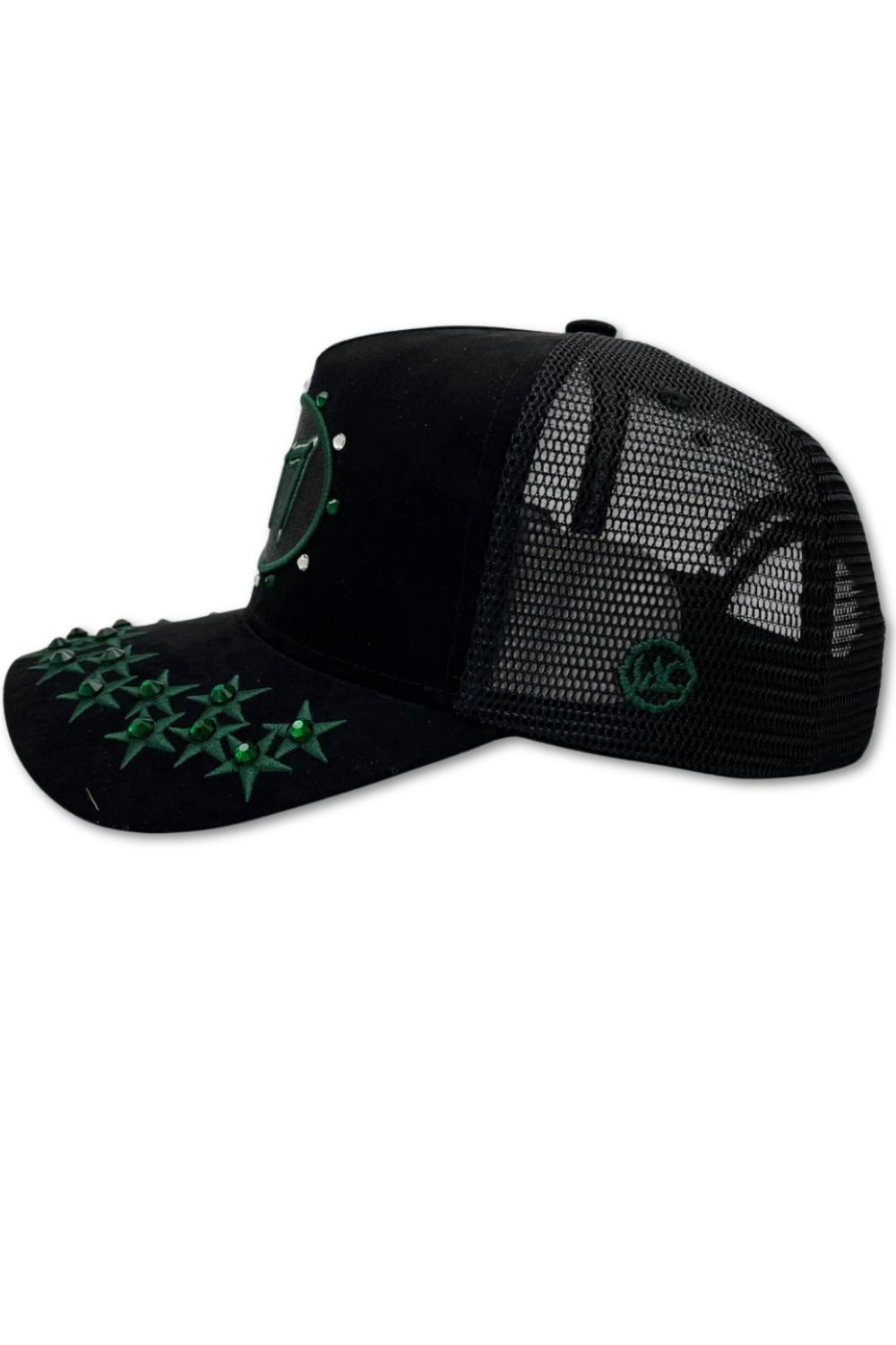 Hudson 777 Rhinestone Trucker Hat - Green