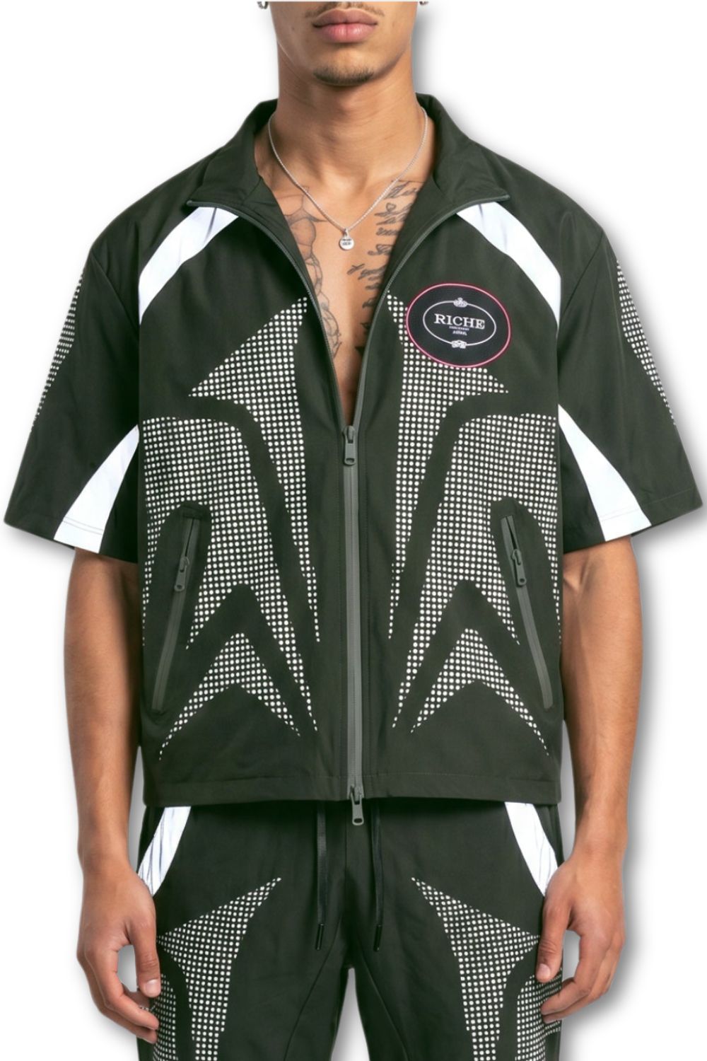 Vie Riche Enigma Zip Up - Olive