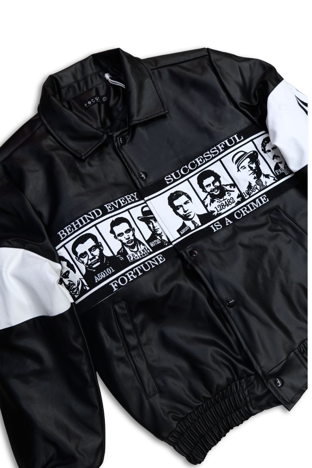 Focus -Gangsters Leather Jacket - Black