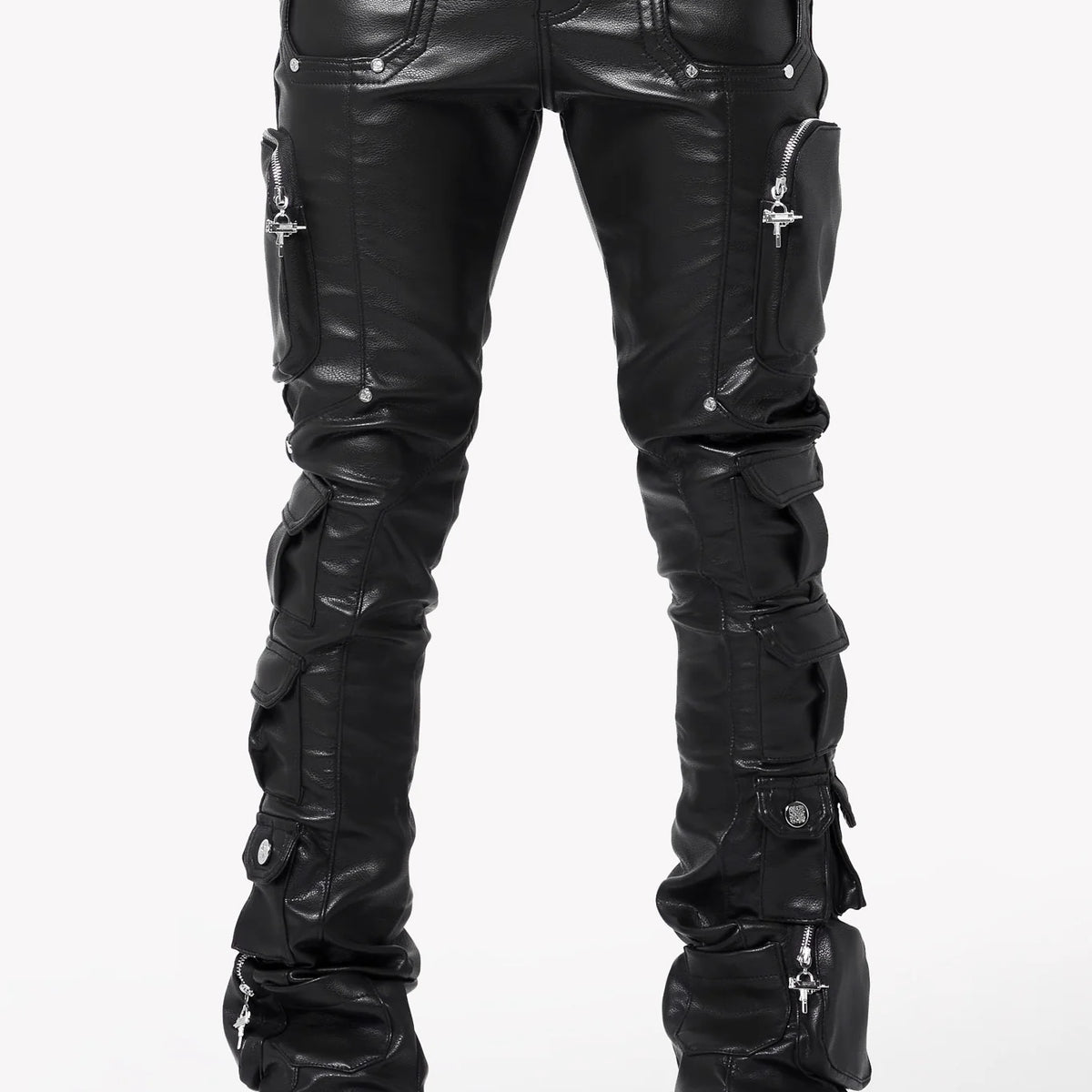 パンツ GUAPI Obsidian Cargo Leather Pants Black Obsidian Black Cargo Leather Pant – GUAPI CLOTHING FZ-LLC