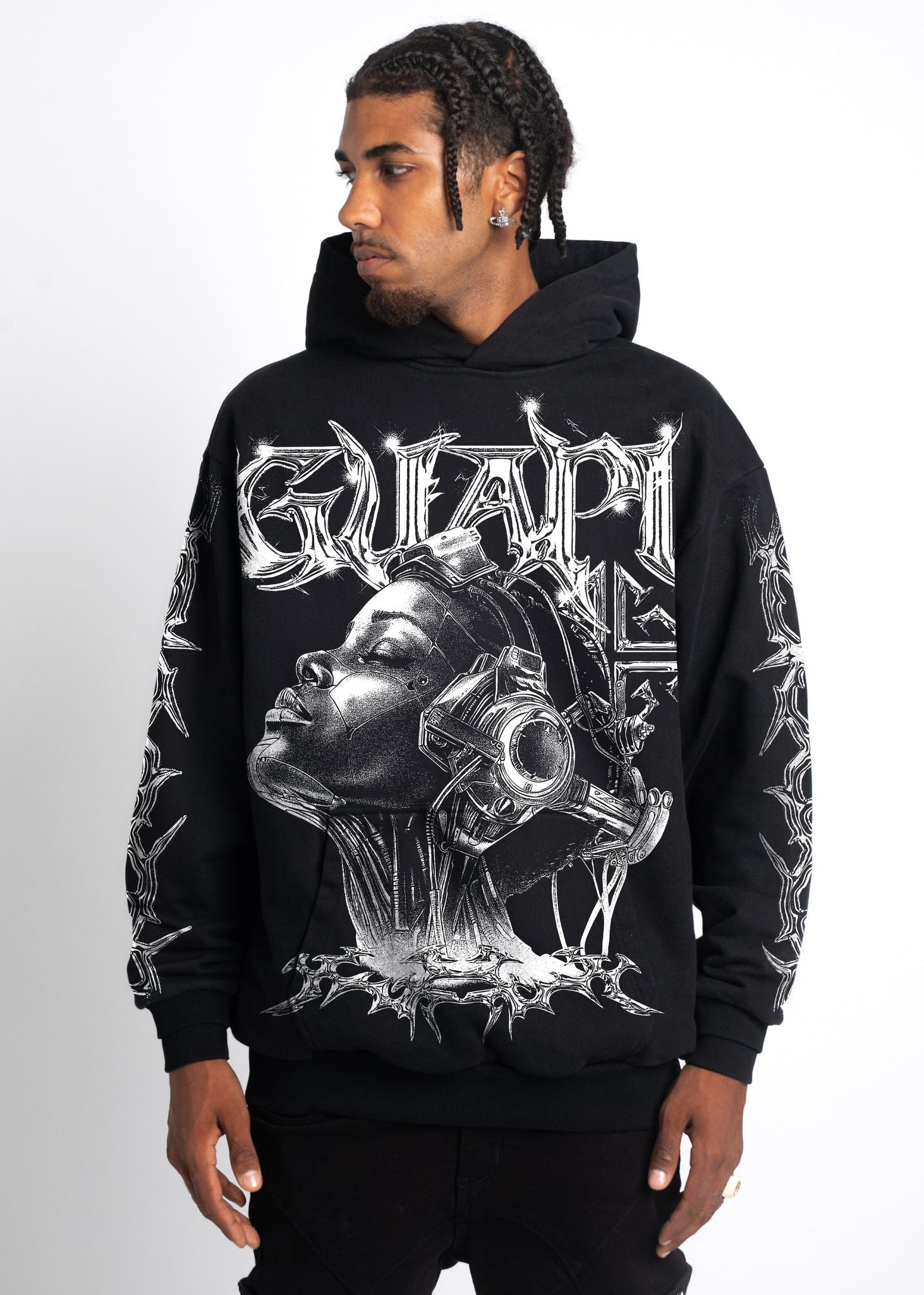 Guapi -Obsidian Black Cyborg Hoodie