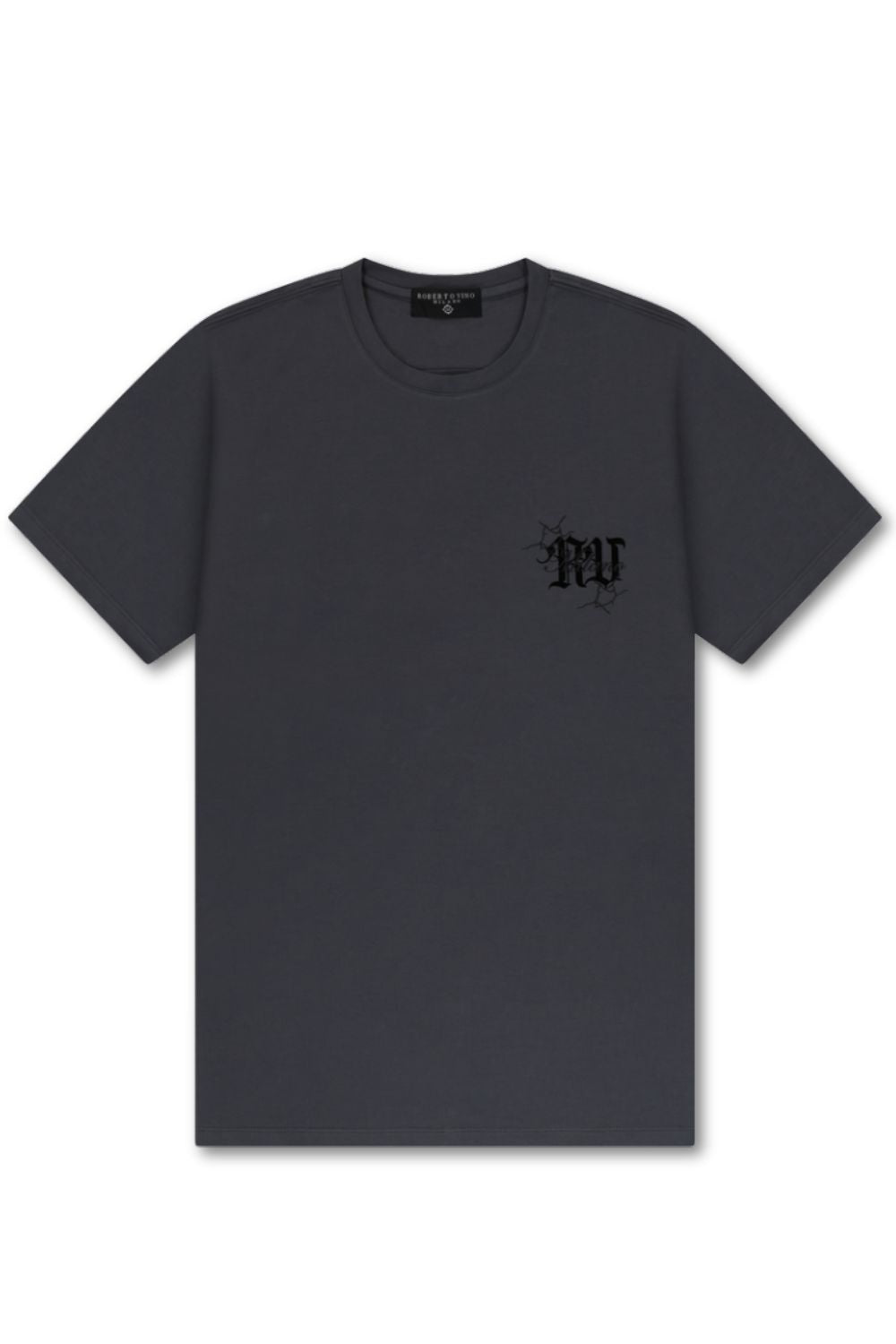 Roberto Vino Milano -RV Cracks  T - Shirt - Dark Grey