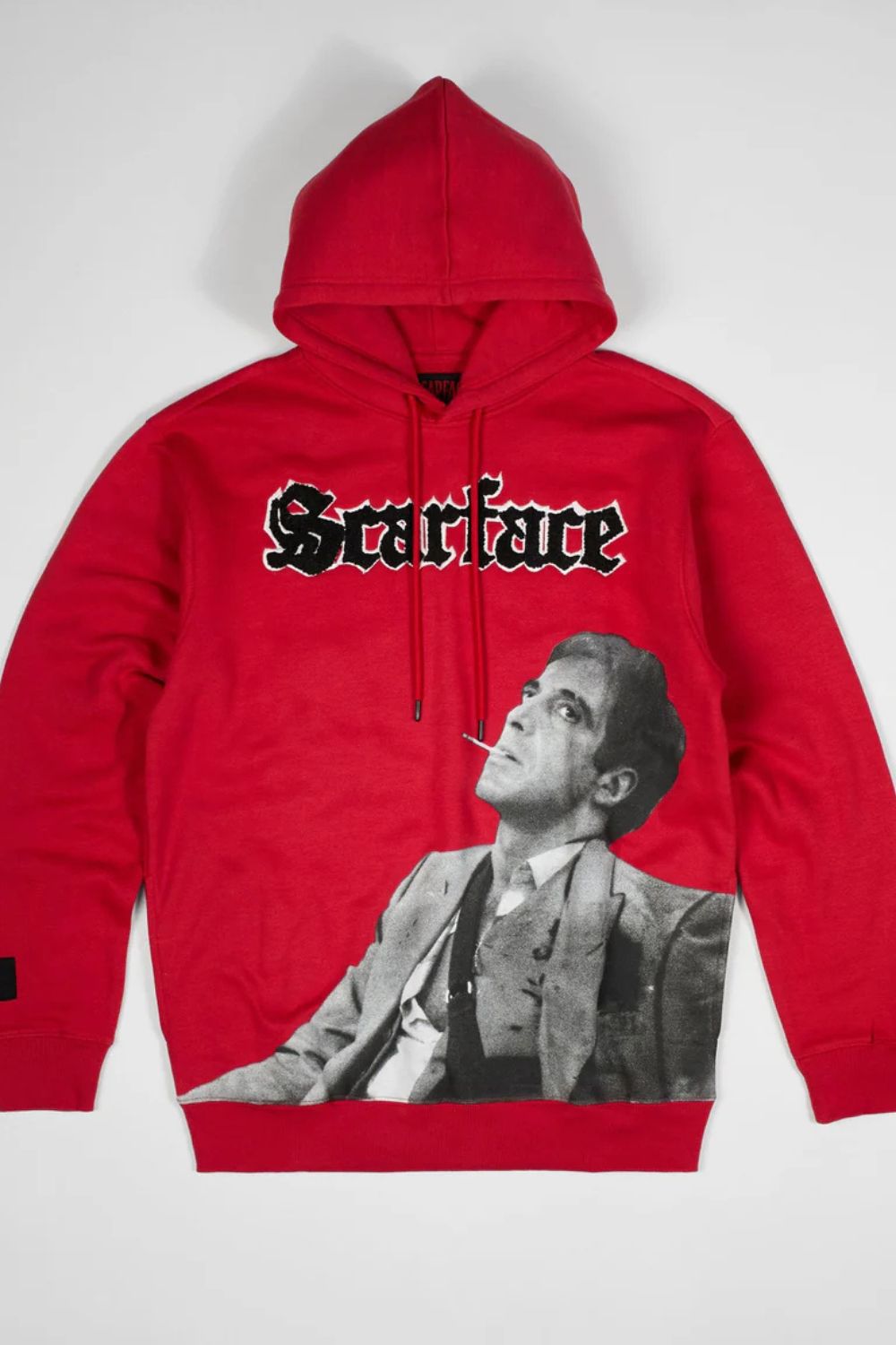 Scarface Smoking Graphic Hoodie - Red