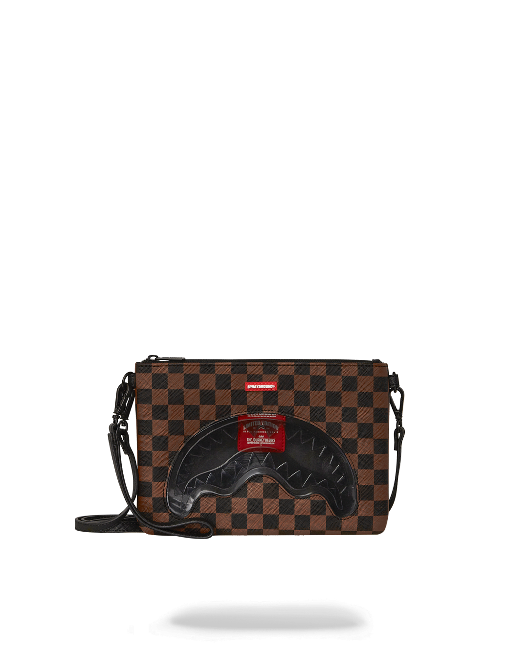 Sprayground -Sharks In Paris Clear For Takeoff Crossover Clutch With Strap