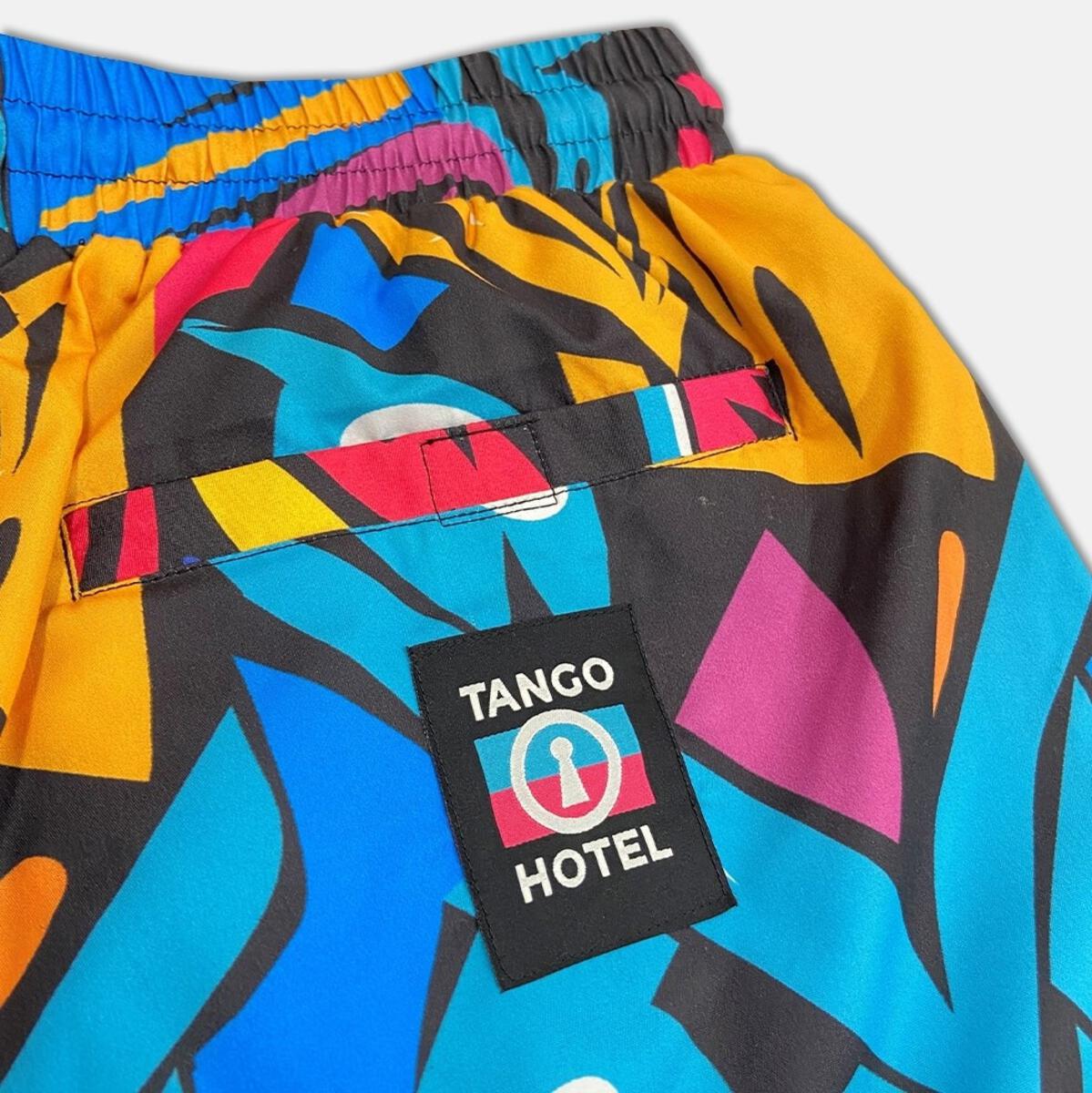 Tango Hotel Color Drip Cabana Beach Shorts