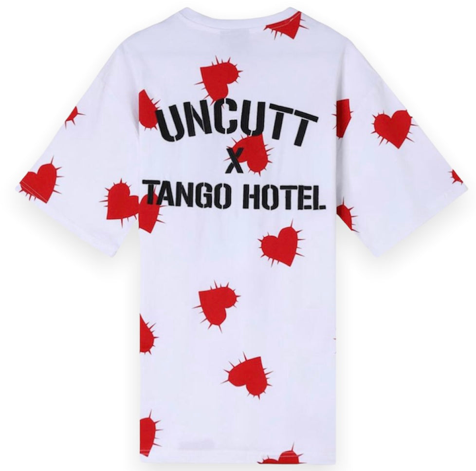 Tango Hotel Uncutt Toss Hearts T-shirt