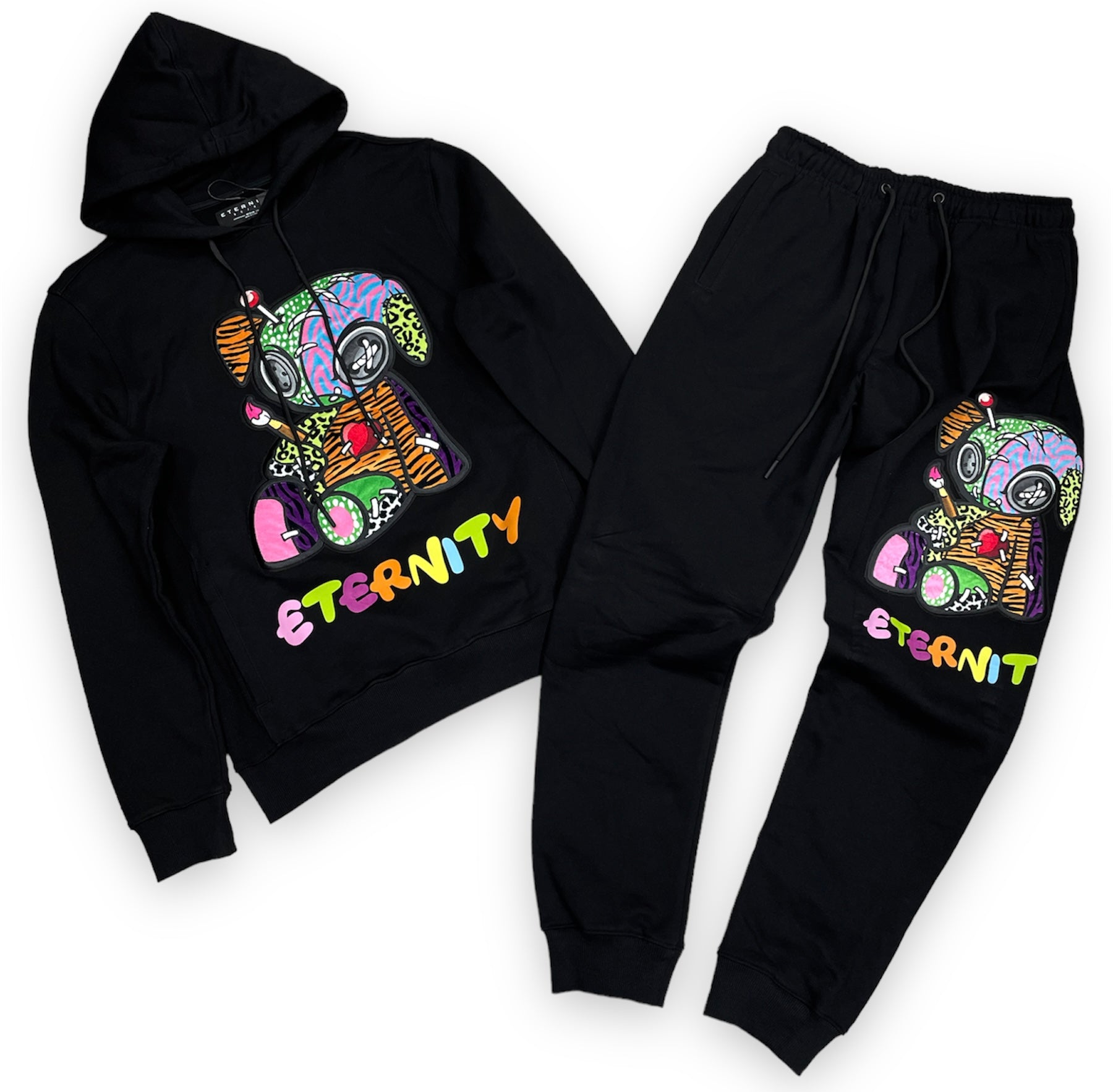 Eternity BC/AD Black Animal Bear Sweatsuit