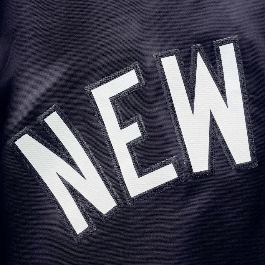 New York Yankees Pro Standard Old English Satin Full-Snap Varsity Jacket -  Navy