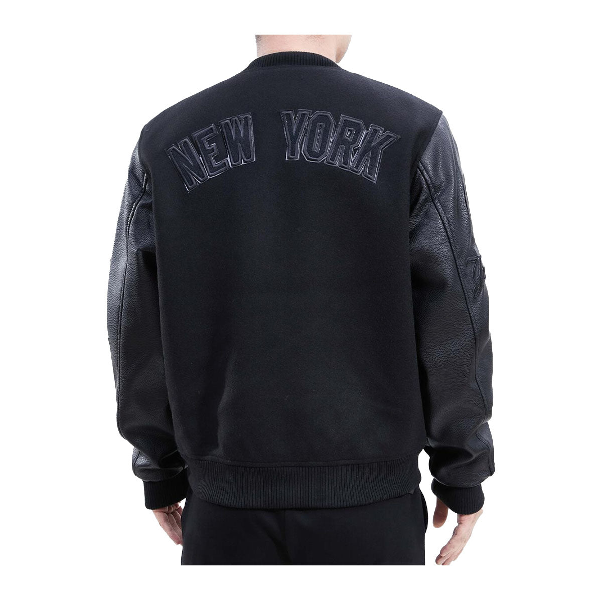 Pro Standard New York Yankees Triple Black Varsity Jacket